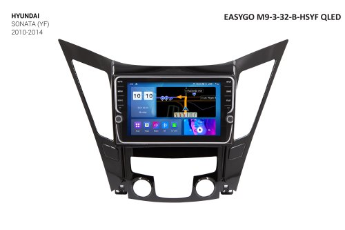Штатная автомагнитола EasyGo M9-3-32-B-HSYF QLED Hyundai Sonata (YF) 2010-2014