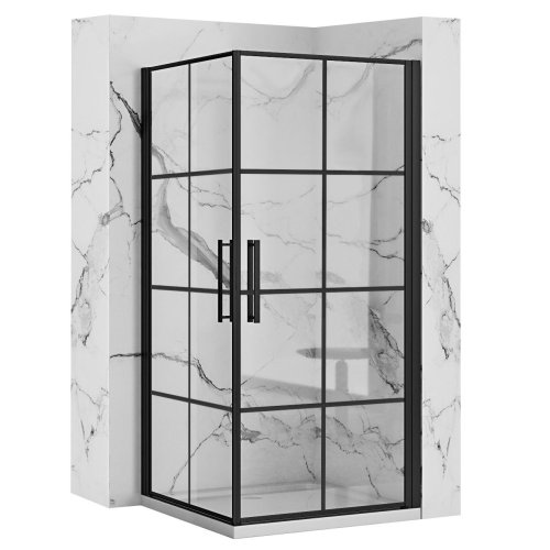 Душевая кабина REA RUBIK BLACK MAT 80х80