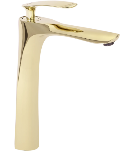 Смеситель для раковины (умывальника) REA ORBIT GOLD золотой высокий