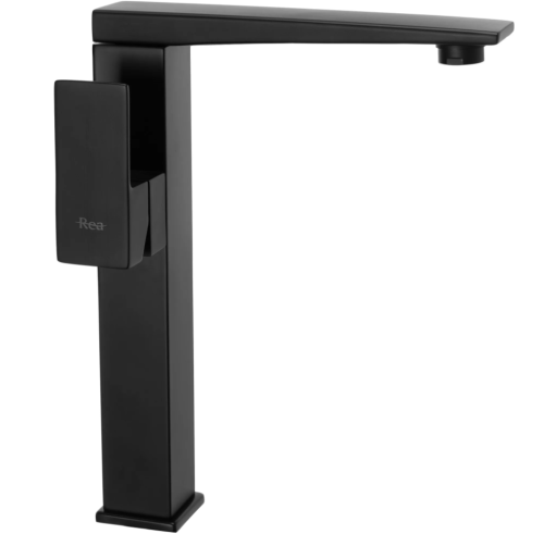 Смеситель для раковины (умывальника) REA LEVI BLACK черный высокий