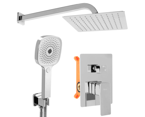 Душевой гарнитур скрытого монтажа REA ORIX CHROM + BOX хром
