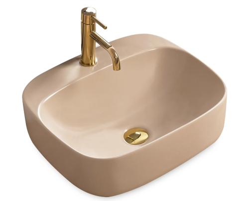 Умывальник (раковина) REA LUIZA 50 BEIGE MATT накладной бежевый матовый