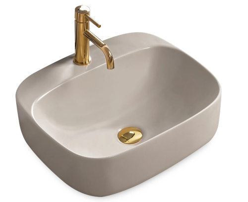 Умывальник (раковина) REA LUIZA 50 LIGHT GREY MATT накладной серый матовый