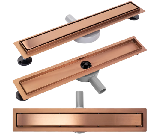 Трап для душа REA PURE NEO BRUSHED COPPER 60 см