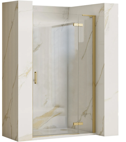 Душевая дверь REA HUGO BRUSHED GOLD 80