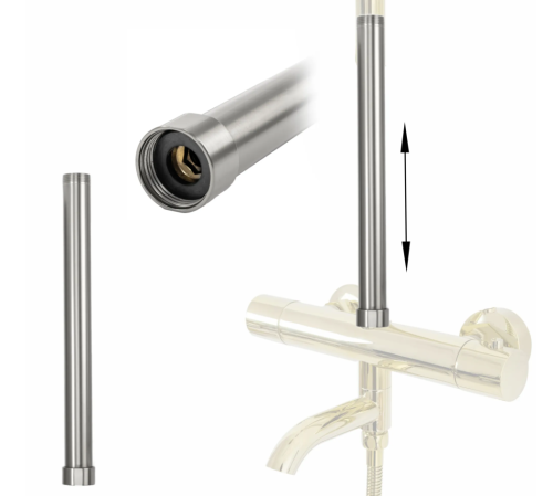 Подовжувач для душового гарнітуру REA NIKIEL BRUSHED 30 см. нікель