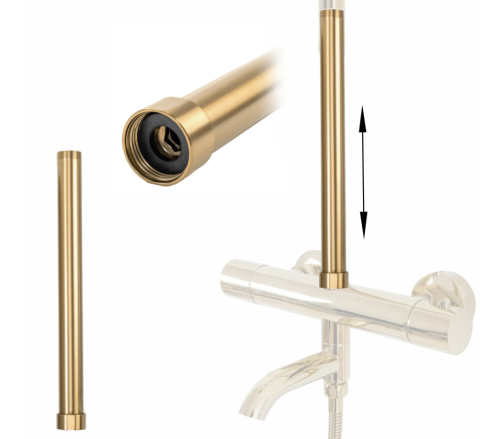 Подовжувач для душового гарнітуру REA BRUSHED GOLD 30 см. матове золото
