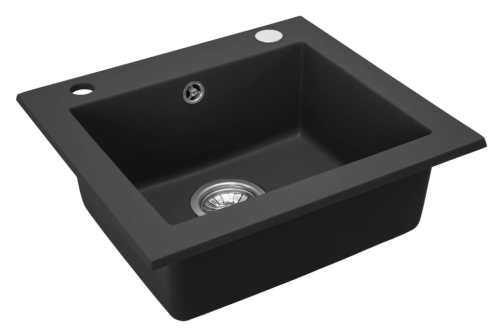 Гранітна кухонна мийка REA WEST BLACK