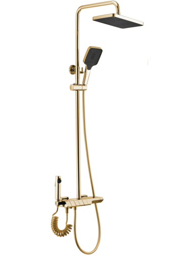 Душевой гарнитур REA ROB GOLD с термостатом и изливом