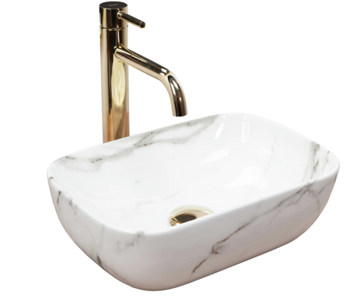 Умывальник (раковина) REA BELINDA MINI SHINY AIAX накладной мрамор