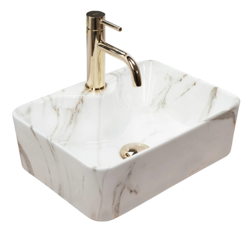 Умывальник (раковина) REA KELLY MINI AIAX SHINY накладной мрамор