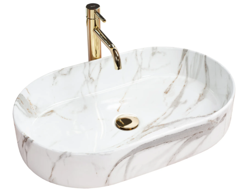 Умывальник (раковина) REA NADIA SHINY AIAX накладной мрамор