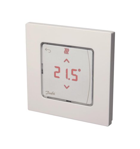 Терморегулятор Danfoss Icon2 RT, Display, +5...35° C, программируемый, проводной, встроенный, 24V, белый