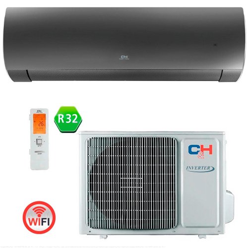 Кондиционер Cooper&Hunter Daytona CH-S18FTXD-BL, 55 м2, инвертор, A++/A+, Wi-Fi, R32, черный