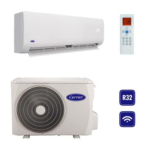 Кондиционер Carrier 42QHG009D8S/38QHG009D8S, 25 м2, инвертор, A++/A+, до -15°С, Wi-Fi, R32, белый