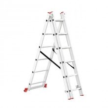 Лестница алюминиевая 3-х секционная универсальная раскладная 3x10ступ.  Intertool LT-0310