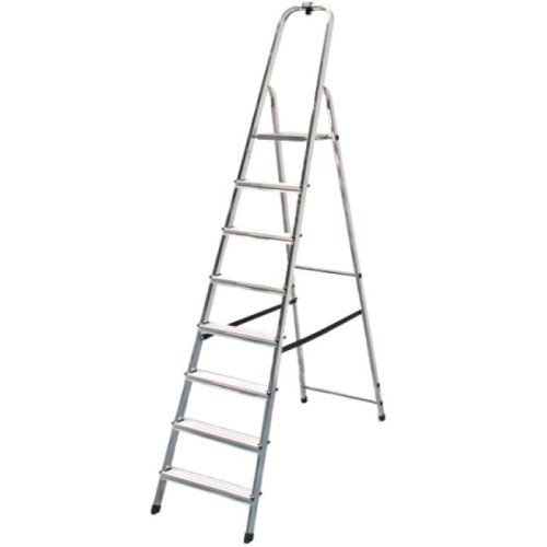Алюмінієва драбина-стрем'янка Бегемот Профі (8 сходинок) (22203)