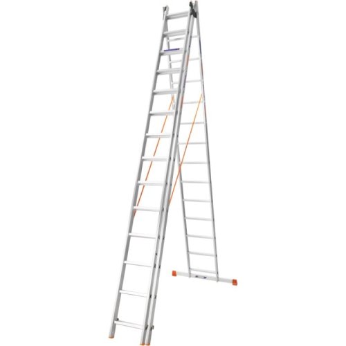 Драбина алюмінієва 3-х секційна BLUETOOLS (3х14 сходинок) (160-9714)