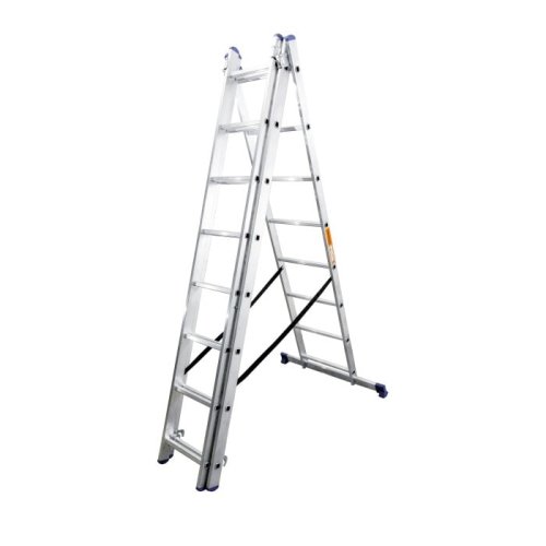Лестница алюминиевая 3-х секционная BLUETOOLS (3х8 ступеней) (160-9025)