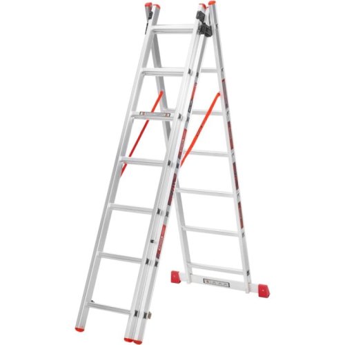 Драбина алюмінієва 3-х секційна Квітка PRO (3х7 сходинок) (110-9307)