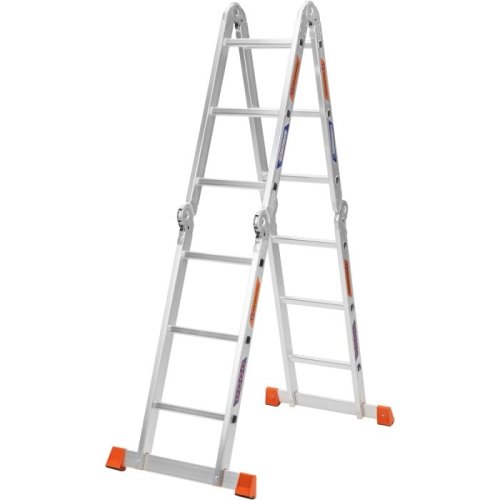 Лестница-трансформер алюминиевая BLUETOOLS (4х3 ступени) (160-9012)