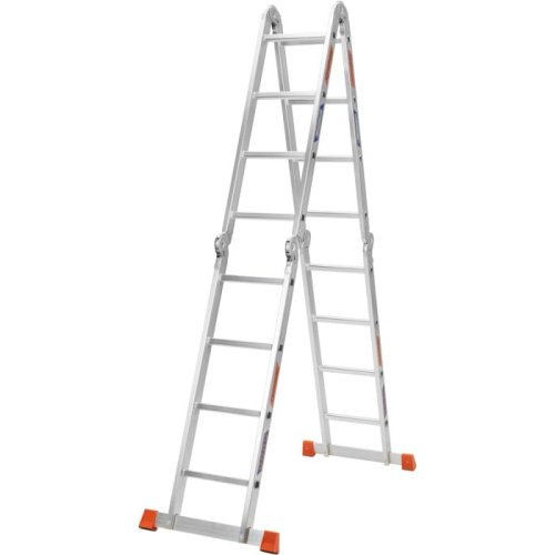 Лестница-трансформер алюминиевая BLUETOOLS (4х4 ступени) (160-9404)