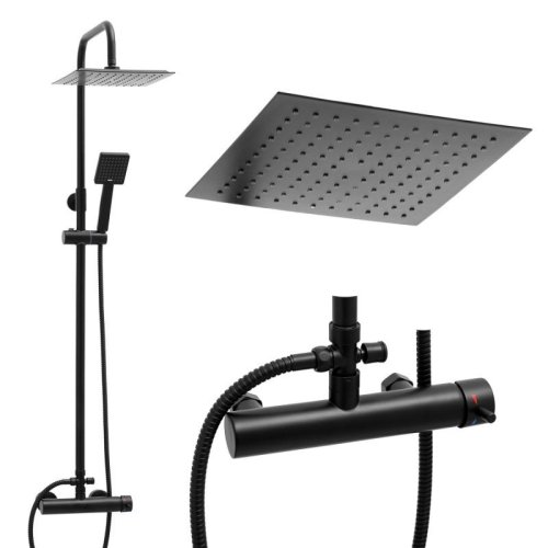 Душевая система Yoka FLOVA 25 BLACK черный