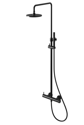 Душевая система KOHLMAN AXEL BLACK с термостотом
