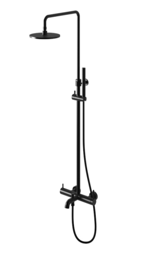 Душевая система KOHLMAN AXEL BLACK MATT с изливом