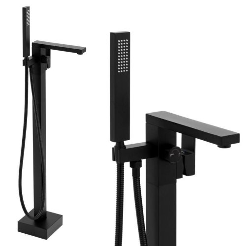 Смеситель для ванны Yoka GAPPO 98 BLACK MATT черный напольный