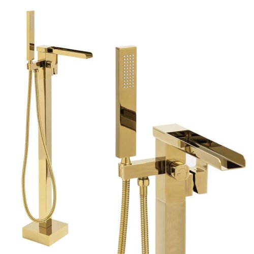 Смеситель для ванны Yoka ROMA GOLD золотой напольный