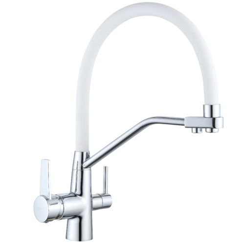 Змішувач для кухні MEXEN MEXEN DUO WHITE\CHROME на дві води