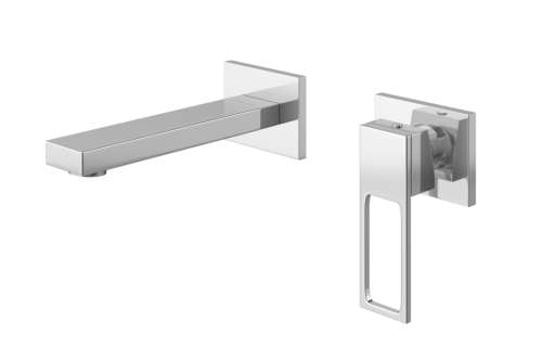 Змішувач для раковини (умивальника) KOHLMAN NEXEN CHROME + BOX прихованого монтажу