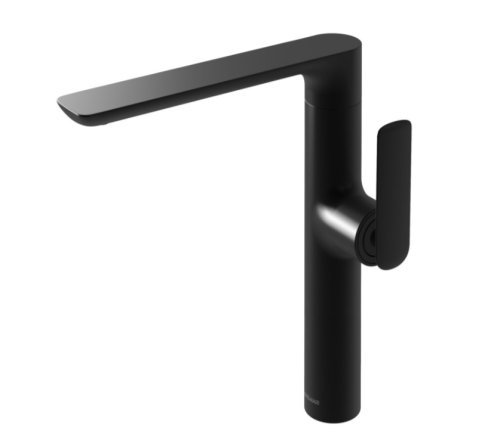Смеситель для раковины (умывальника) KOHLMAN EXPERIENCE LONG BLACK MATT высокий
