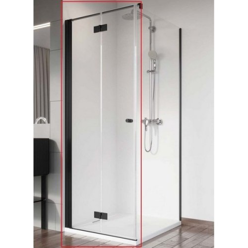 душевая кабина Radaway NES Black KDJ B 80x80 левая, безопасное стекло, прозрачное, чёрная (10025080-54-01L)