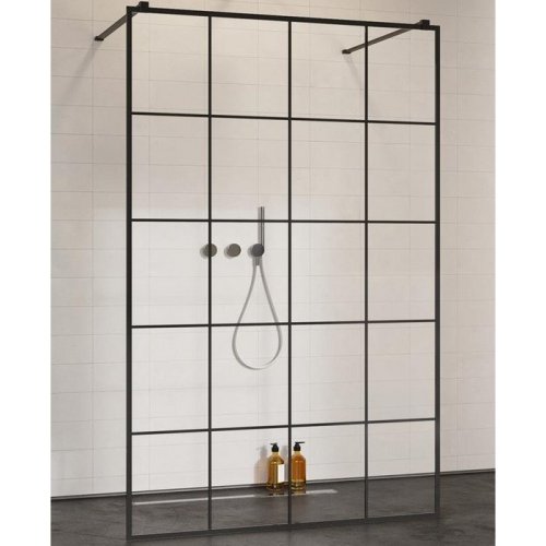 душевая перегородка Radaway Modo XI 130x200 безопасное стекло, factory, чёрная (388334-54-57)