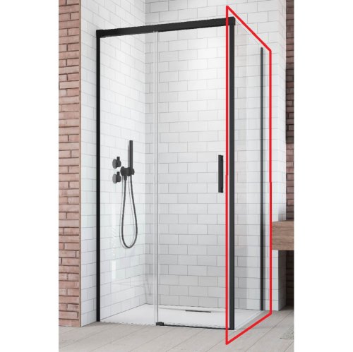 душевая стенка Radaway Idea Black S1 70x200 чёрная, боковая левая часть (387048-54-01L)
