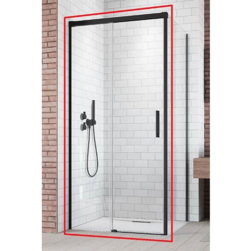 душові двері Radaway Idea Black KDJ 130x200,5 фронтальна ліва частина (387043-54-01L)