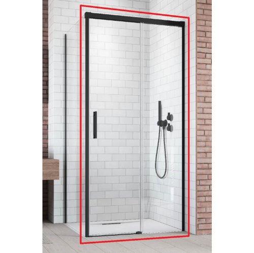 душові двері Radaway Idea Black KDJ 130x200,5 фронтальна права частина (387043-54-01R)