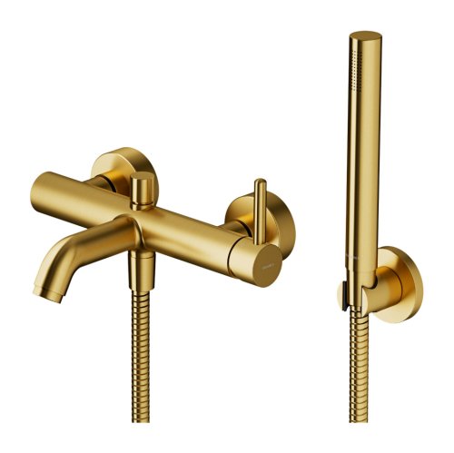 змішувач для ванни та душу Omnires Y brushed gold (Y1231GLB)