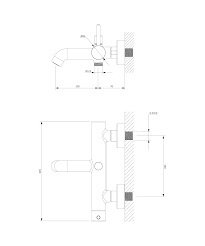 смеситель для ванны и душа Omnires Y graphite (Y1231GR)
