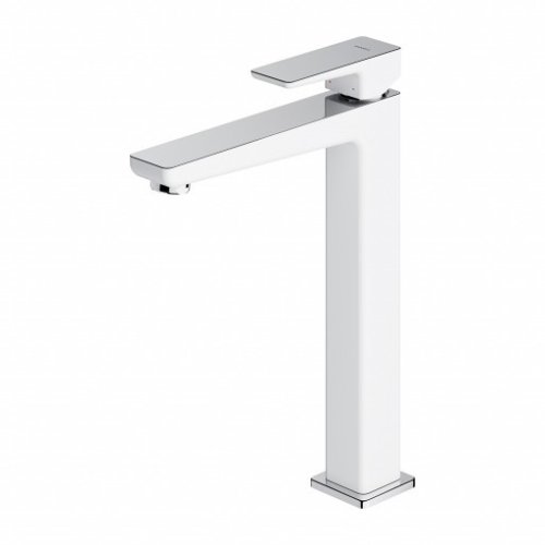 смеситель для умывальника Omnires Parma chrome/white, высокий (PM7412CRB)