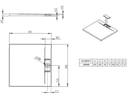 Поддон Radaway Giaros D 90x100 (MKGD1090-03)
