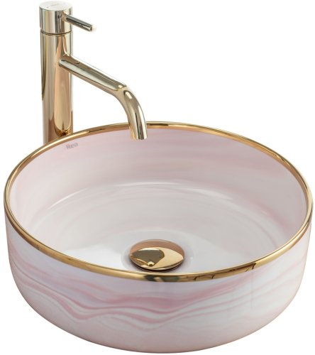 умывальник Rea Merida 41x34,5 pink (REA-U8549)