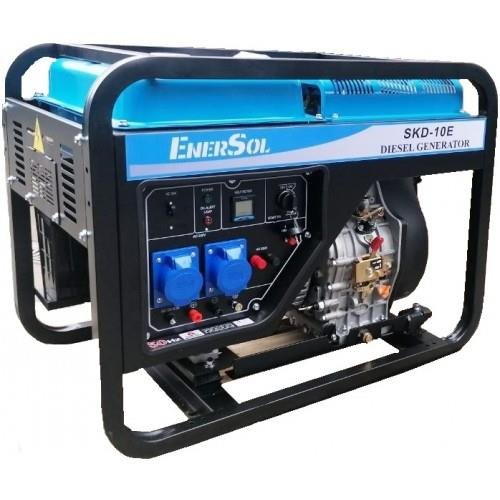 Генератор дизельный EnerSol SKD-10EB, 230В (1 фаза), 9/10кВт, электростартер, AVR, 170кг.