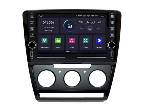 Штатна магнітола FORS.auto K150 для Skoda Octavia A5 black 2004-2012