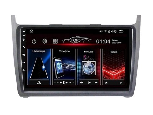 Штатна магнітола FORS.auto M200 для Volkswagen Polo (9 Iinch, silver) 2014+