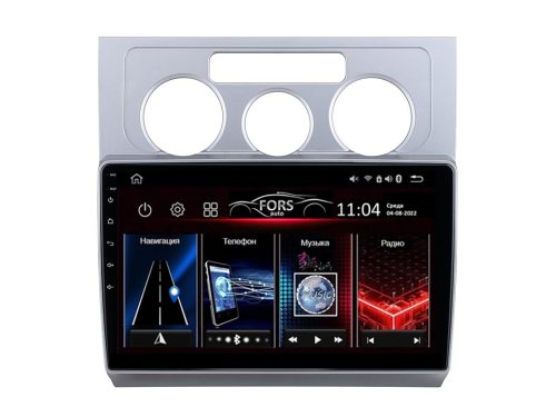 Штатная магнитола FORS.auto M200 для Volkswagen Touran (10.1 inch, manual AC) 2004-2008