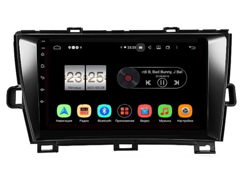 Штатная магнитола FORS.auto M150 для Toyota Prius (9 inch, LHD, black) 2010