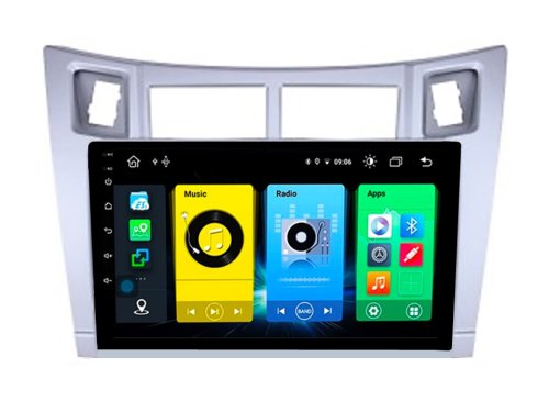 Штатная магнитола FORS.auto M150 для Toyota Yaris/Vitz/Platz (9 inch, silver) 2005-2011